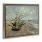 Stupell Industries Classic Fishing Boats on Beach Framed Floater Canvas Wall Art Design by one1000paintings